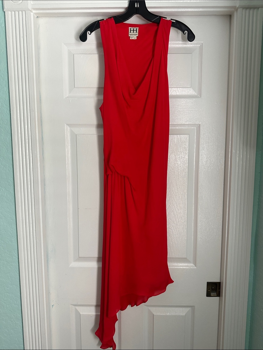 Haute Hippie Red Asymmetrical Draped Dress